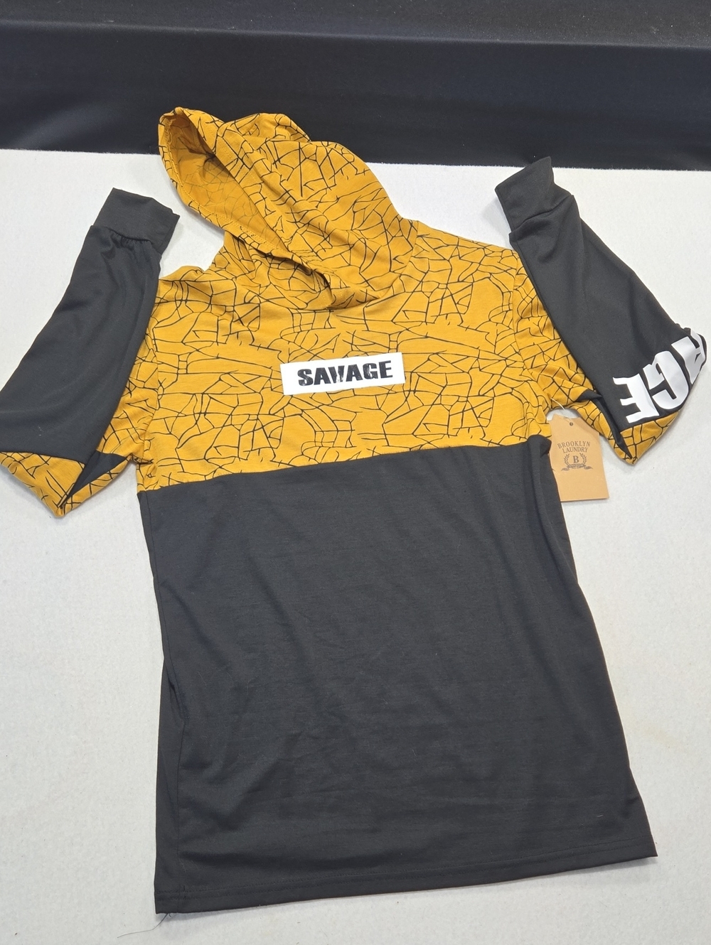 Brooklyn Laundry NWT Savage Mustard Yellow / Black Hoodie